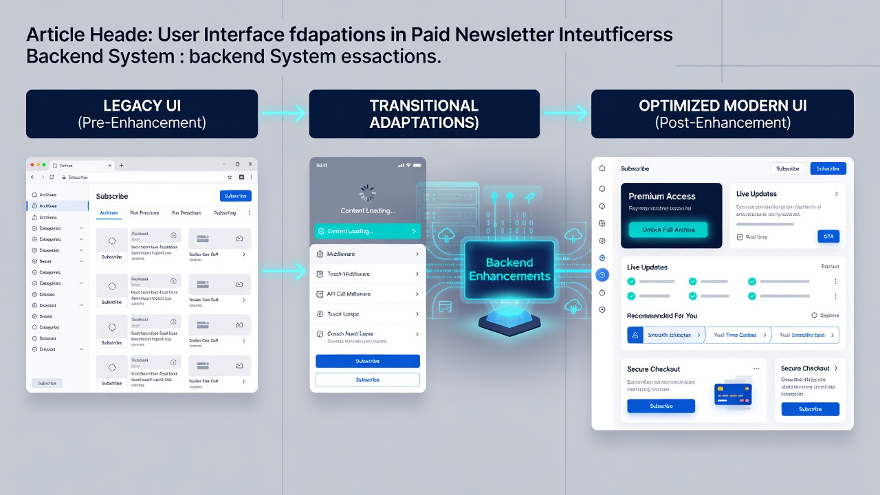 Tracing the Evolution of User Interface Adaptations Following Extensive Backend System Enhancements in Paid Newsletter Services